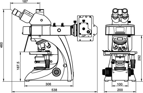 Drawings of BK-FL2/FL4 Series Biological Microscope Outfits