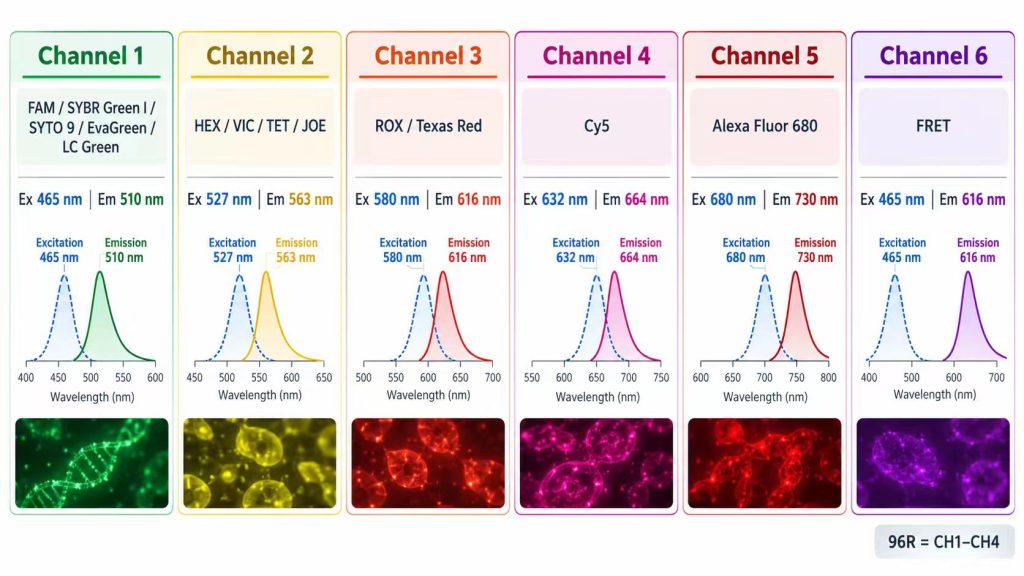 Fluorescence Channels Compatible Dyes