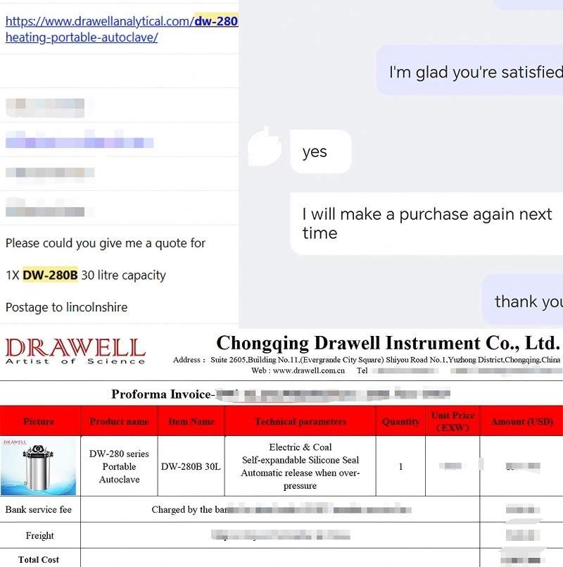 DW-280B Portable Steam Autoclave