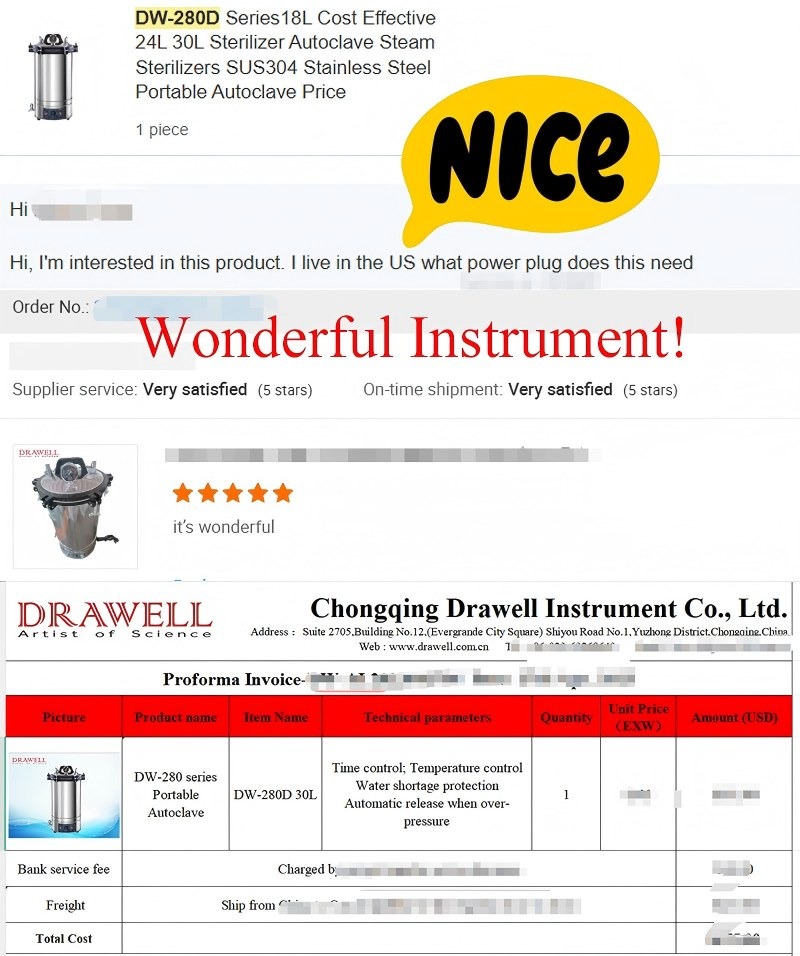 DW-280D Portable Steam Autoclave