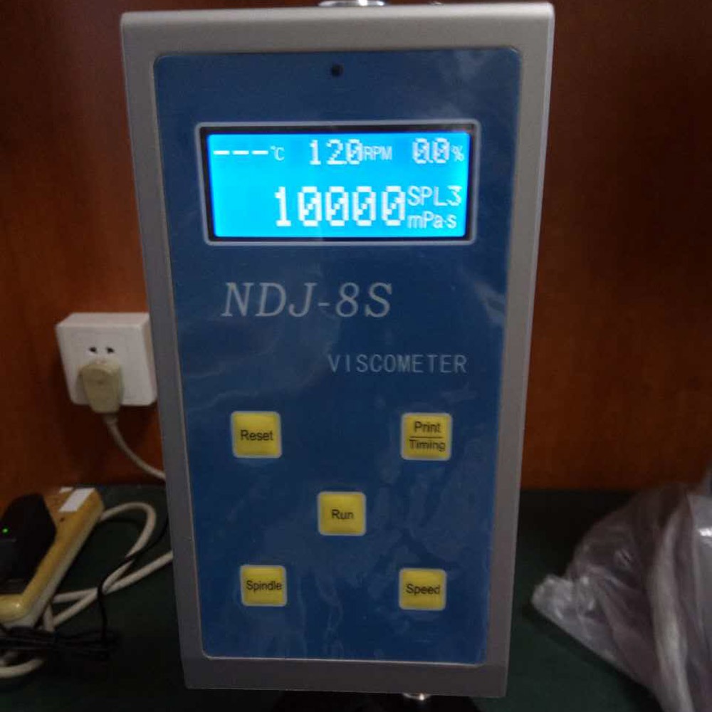 NDJ-8S 20-2000000mPa·s Low Viscosity Viscometer display