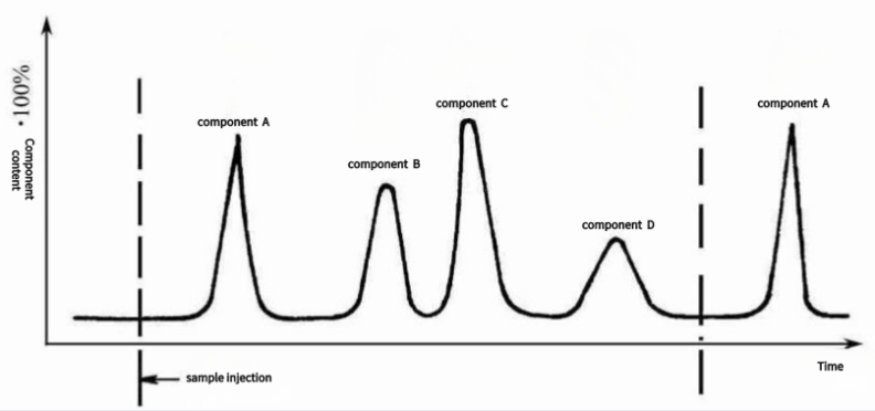 Working principle of a chromatographic