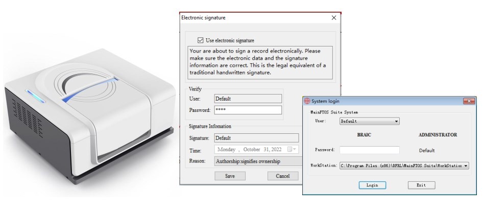 software workstation of FTIR