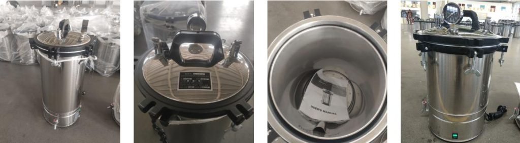 portable steam autoclave display