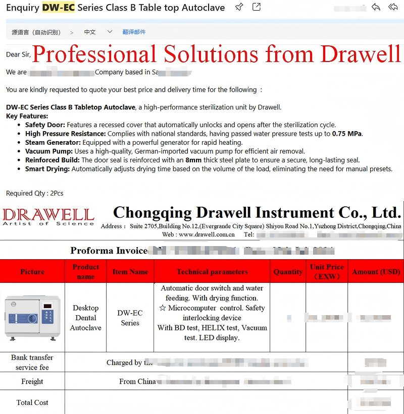 DW-EC Series Class B Table Top Autoclave