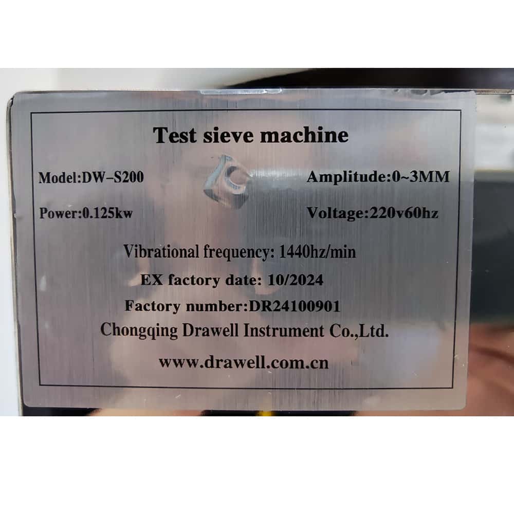 Test Sieve Shaker DW S200 S300 S400 13