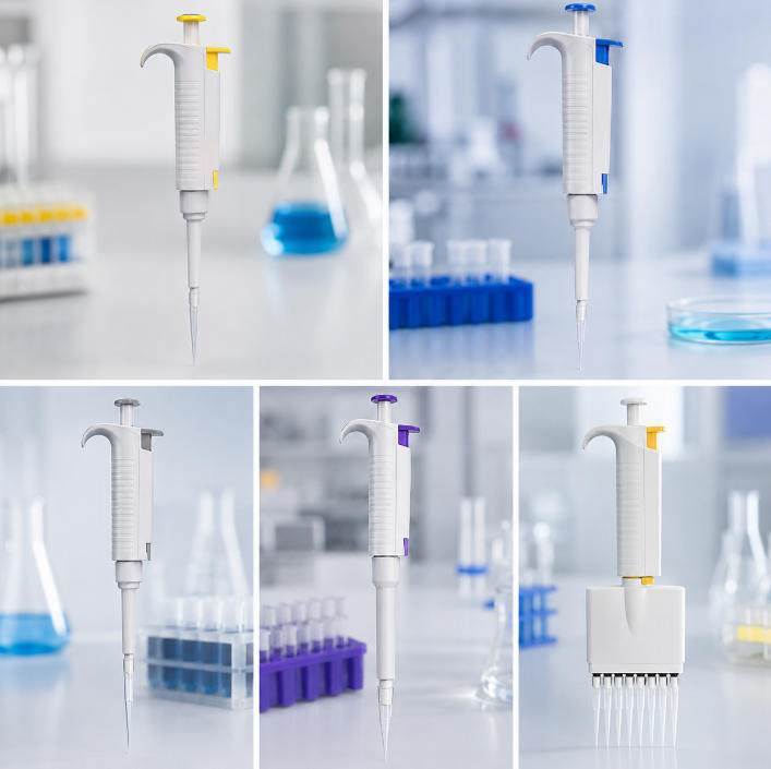 lab pipettes for different volume ranges