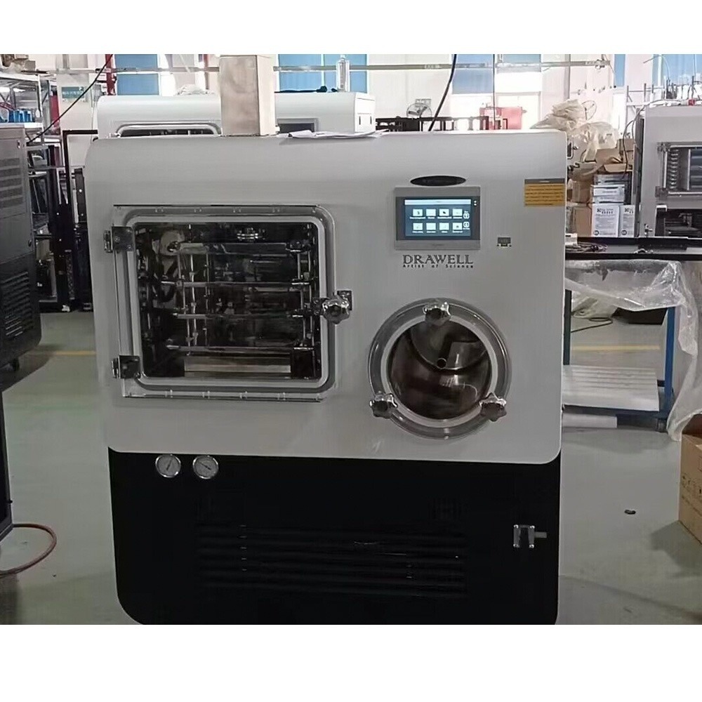 Drawell laboratory freeze dryer equipment with vacuum chamber and control panel