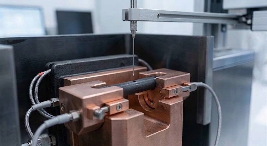 Graphite furnace AAS micro sample capillary injection detail
