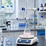 Proper manual titration setup in laboratory preventing titration errors