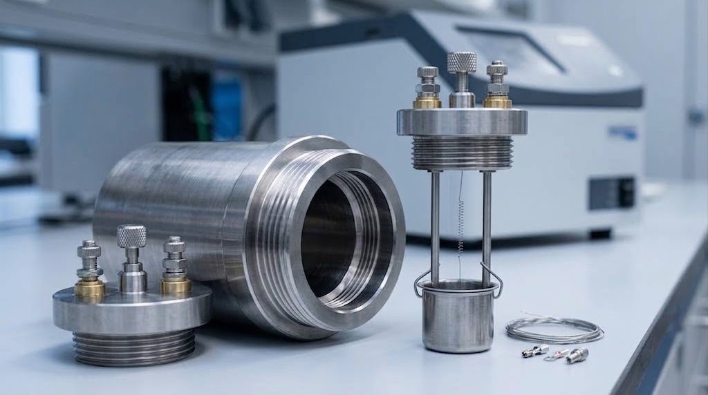 Bomb calorimeter working principle and oxygen bomb main components