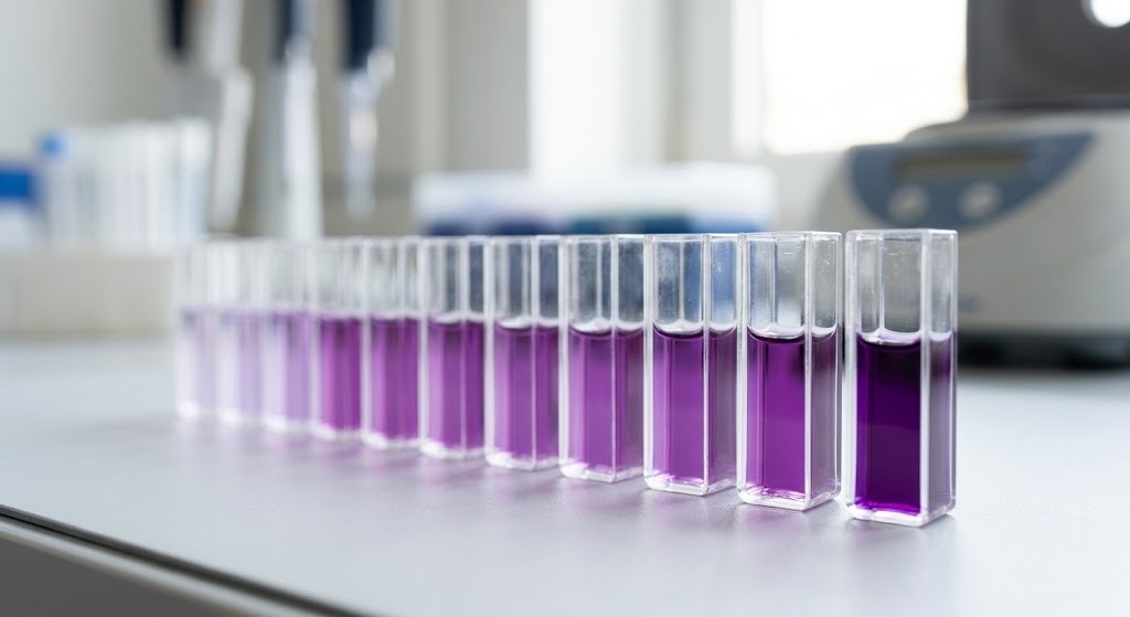 Colorimetric assays for spectrophotometer protein concentration