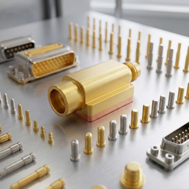 Metal-plated electronic connector for XRF coating thickness measurement